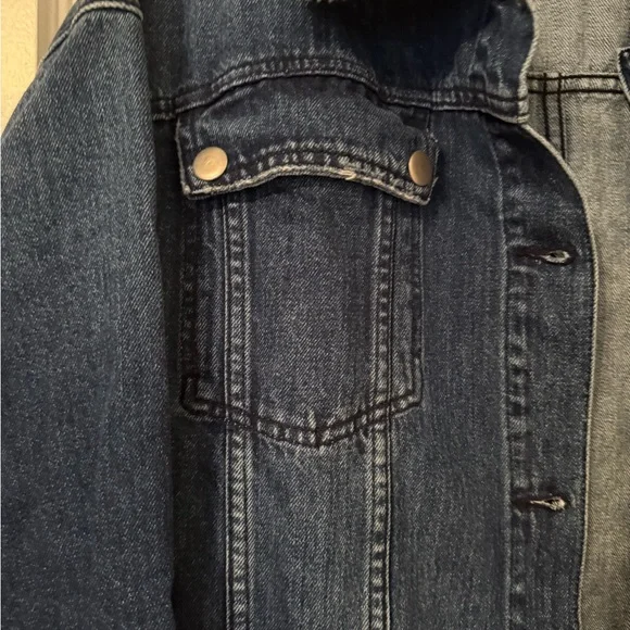 Pilcro Oversized Blue Denim Jacket (Anthropologie) - Picture 3 of 4
